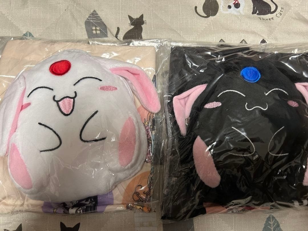 CLAMP Exhibition MOKONA White & Black Plush Bag Set of 2 Collector From Japan
