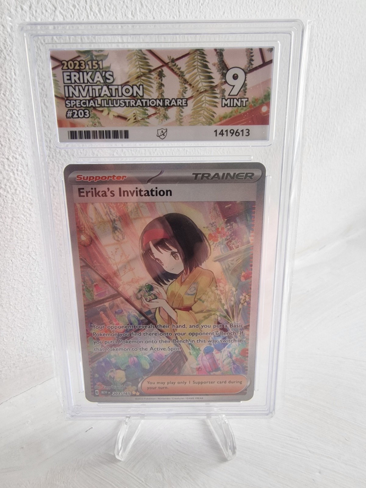 Pokemon Erika's Invitation 203/165 Special Illustration Rare Ace 9, 151 Pokemon Erika's Invitation 203/165 Special Illustration Rare Ace 9, 151