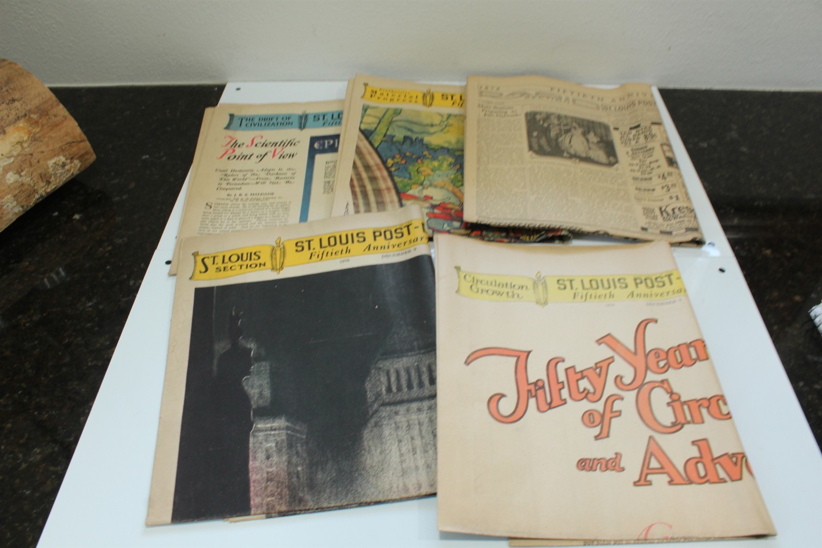 Vintage 1928 St. Louis Post Dispatch Newspaper Sections Radio Progress ++