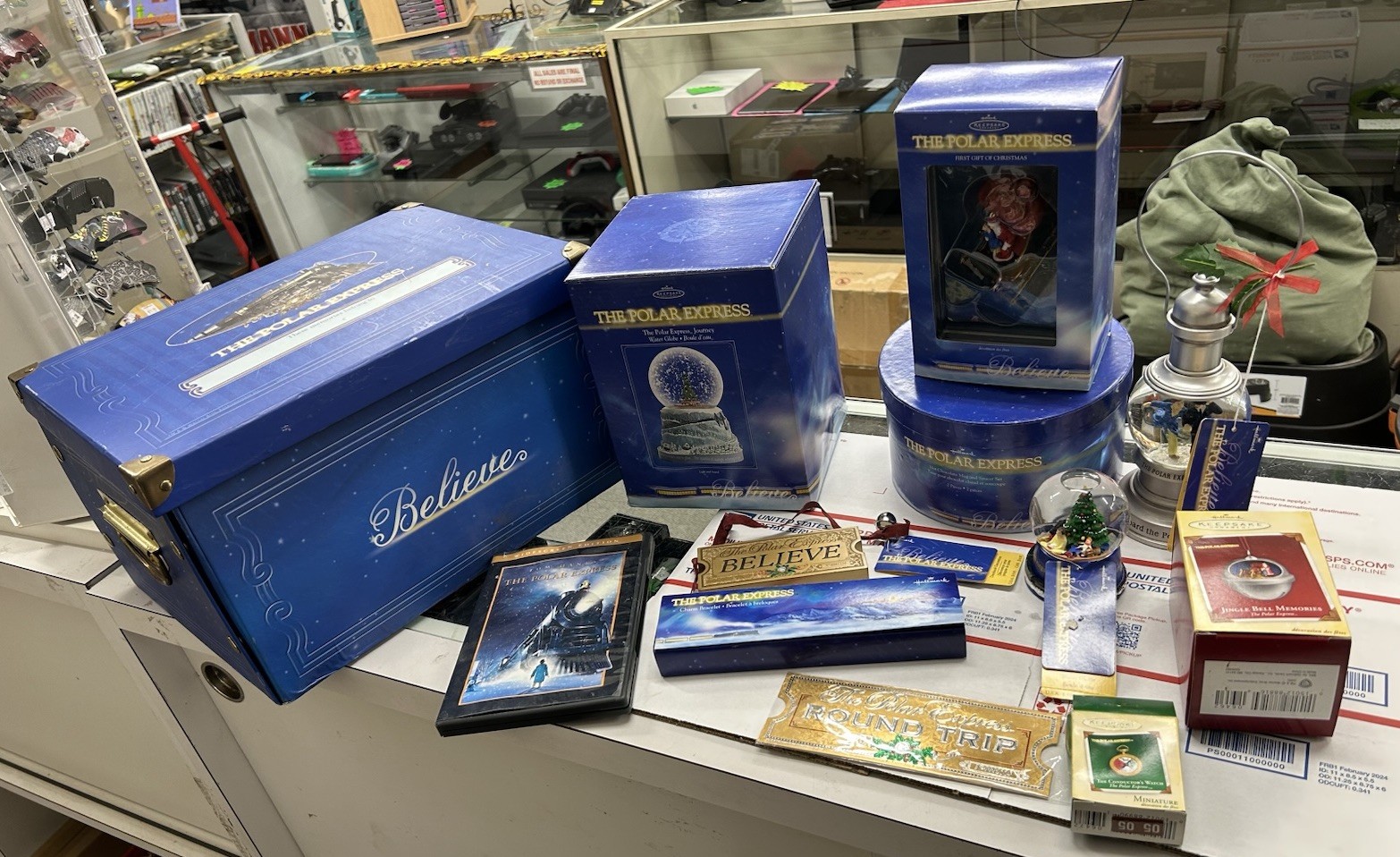 The Polar Express Hallmark Keepsake Collection Lot Believe Memory Box