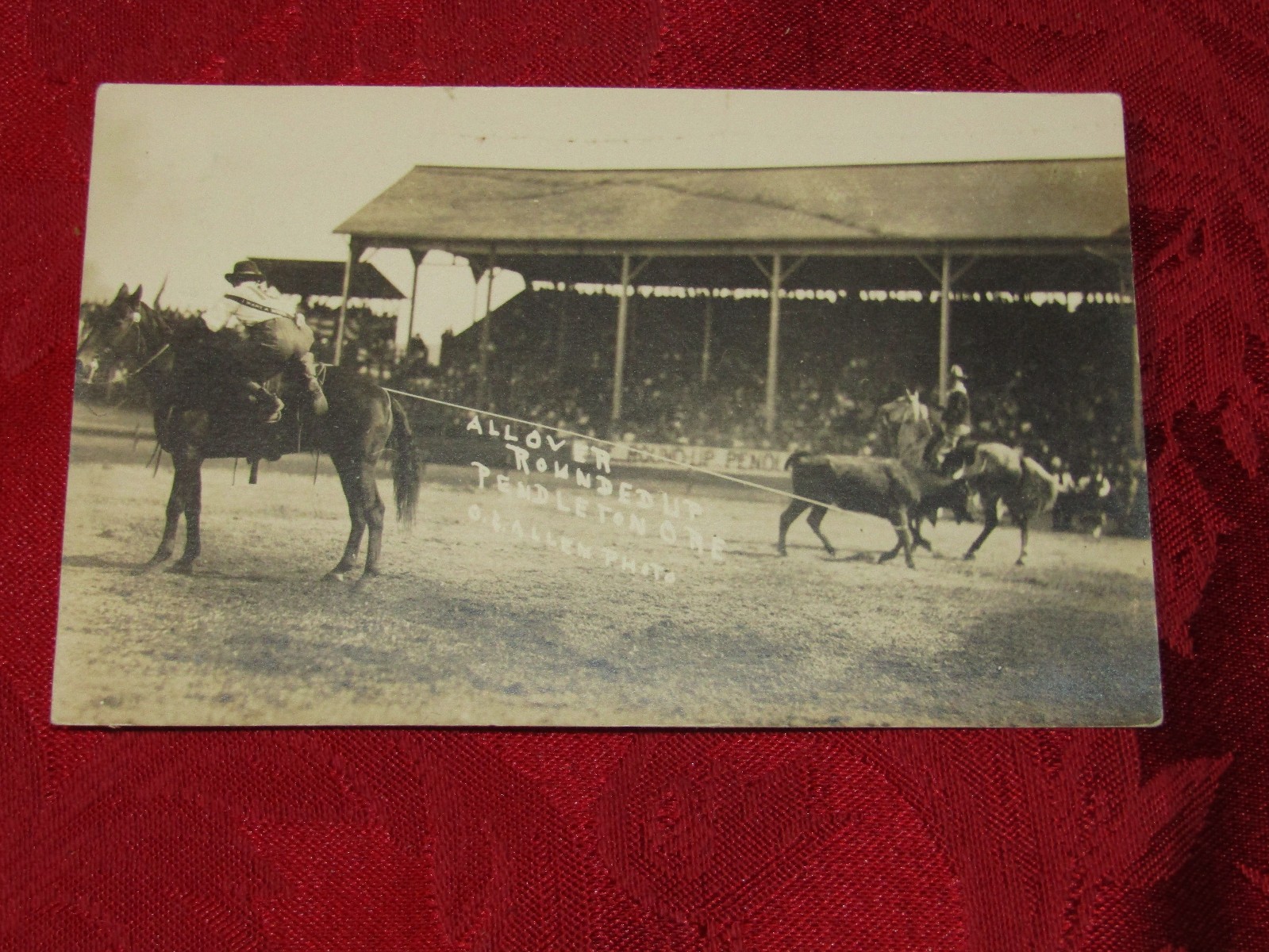 All Over Round up Pendleton, Oregon Rodeo / 1912 RPPC