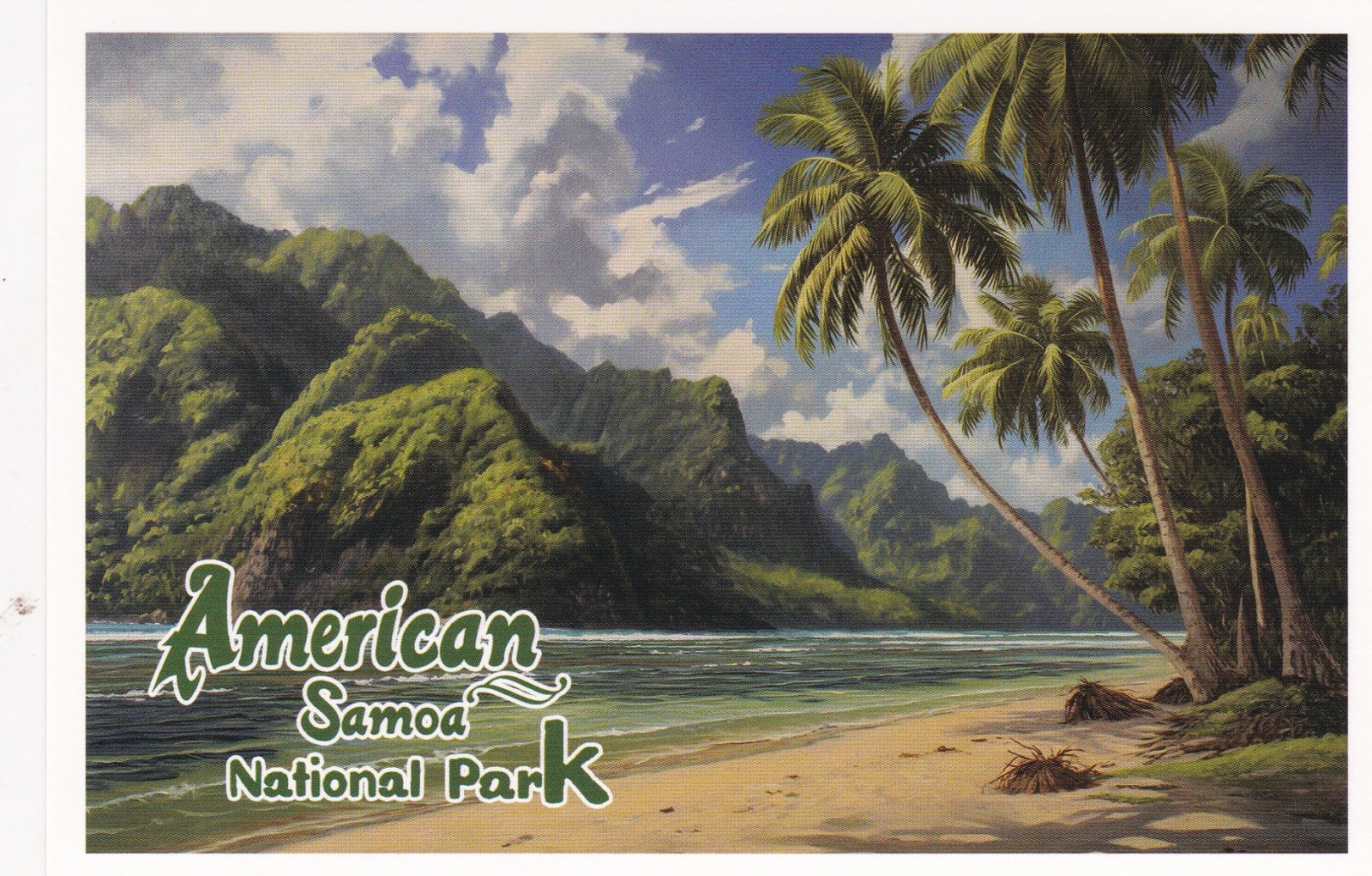 American Samoa National Park American Samoa Art Poster Postcard