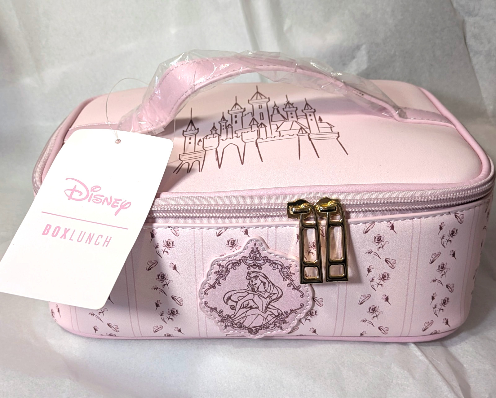 Disney Princess Sleeping Beauty Zippered Train Case Cosmetic Bag Her Universe Disney Princess Sleeping Beauty Zippered Train Case Cosmetic Bag Her Universe