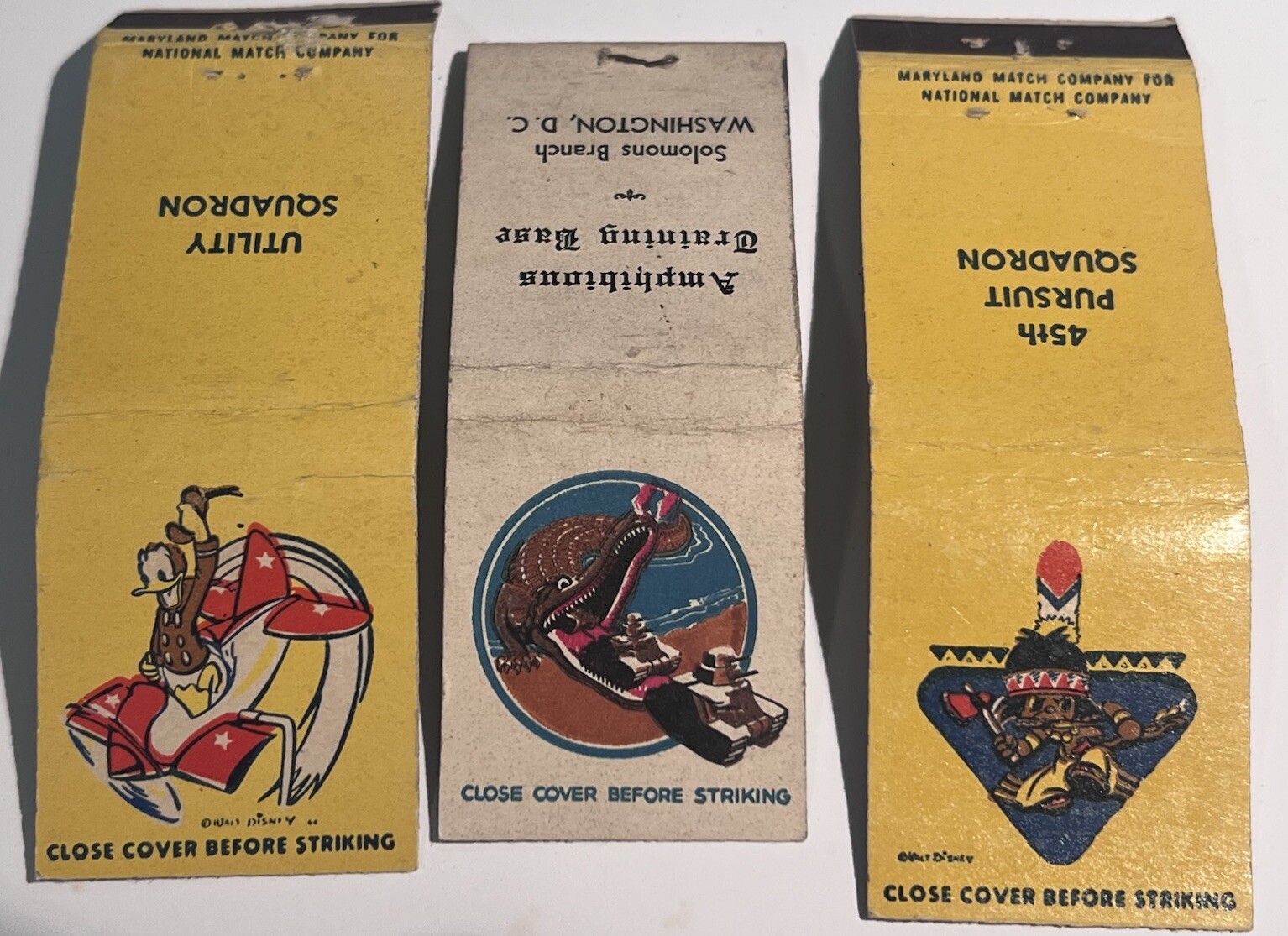 ~Vintage WALT DISNEY Studio Matchbook Cover, Excellent UNSTRUCK Cond. 1940s #1 ~Vintage WALT DISNEY Studio Matchbook Cover, Excellent UNSTRUCK Cond. 1940s #1