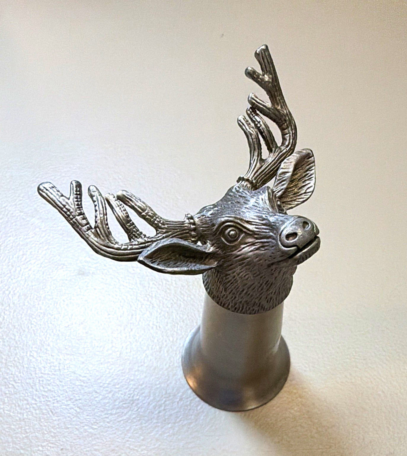Jägermeister Stag Deer Head Stainless Pewter Shot Glass 12 Point Buck