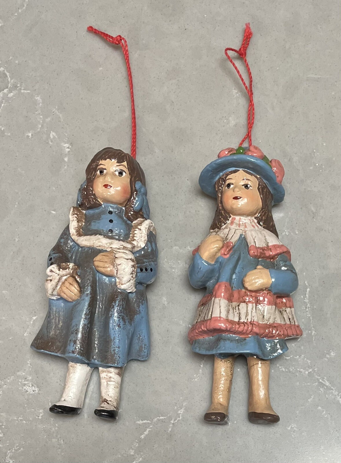 2 Sondra 1983 Vintage Victorian Girls Dolls Ornaments Figurines