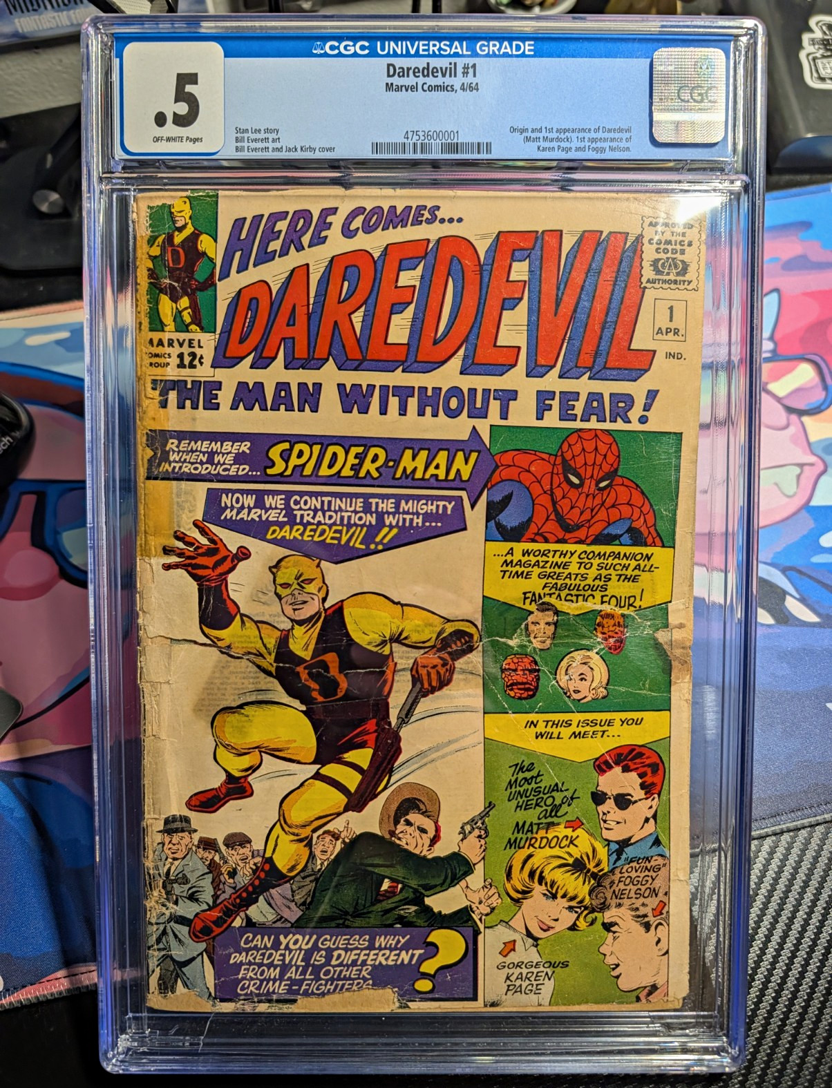 Daredevil #1 Marvel Comics 1964 CGC 0.5 1st Appearance of Daredevil