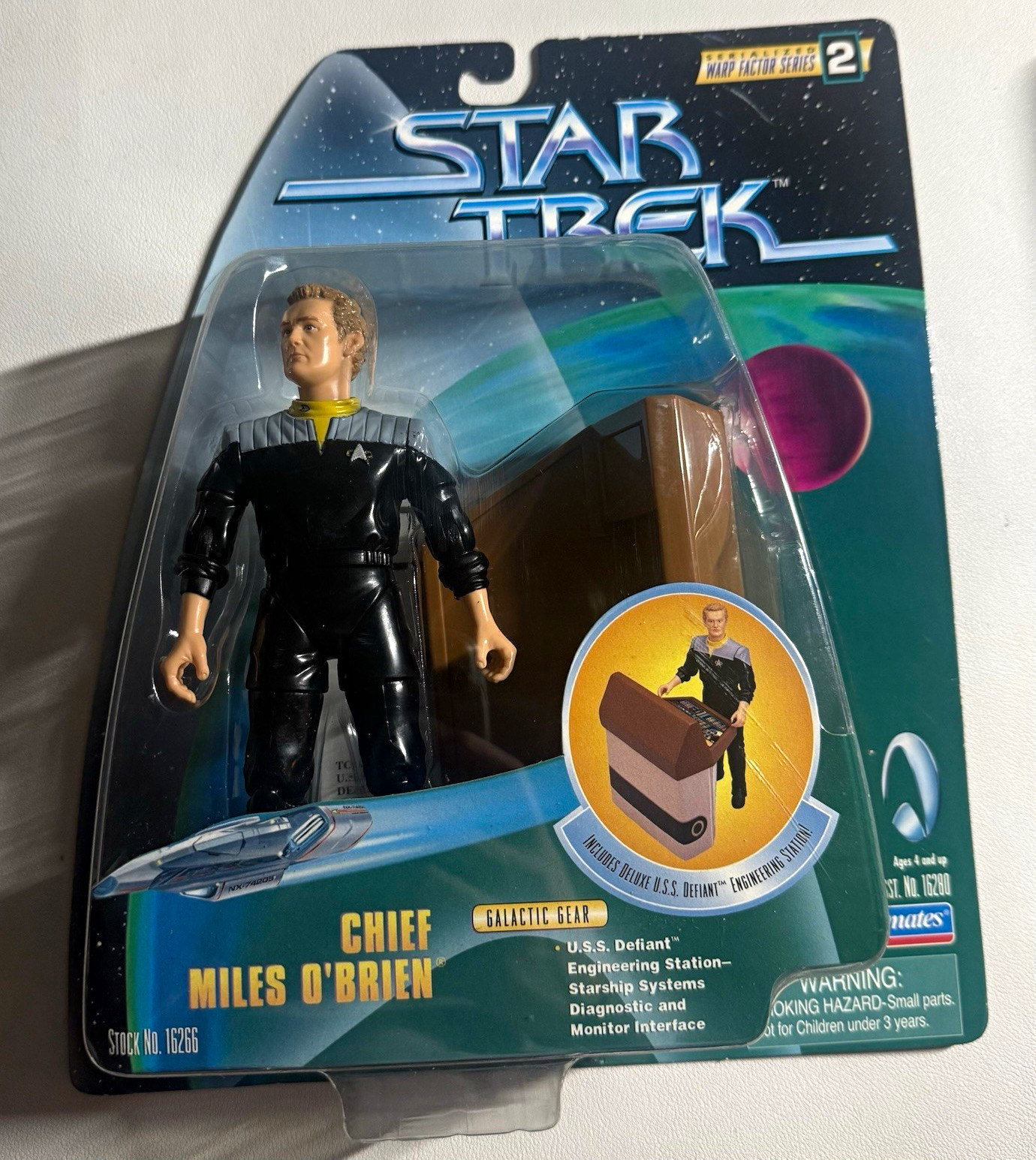 Playmates Star Trek DS9 Miles O'Brien Warp Factor Series 2 EXTREMELY RARE 000000