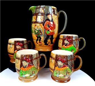 Beswick England Pottery Merry Wives Of Windsor 5Pc 7 7/8