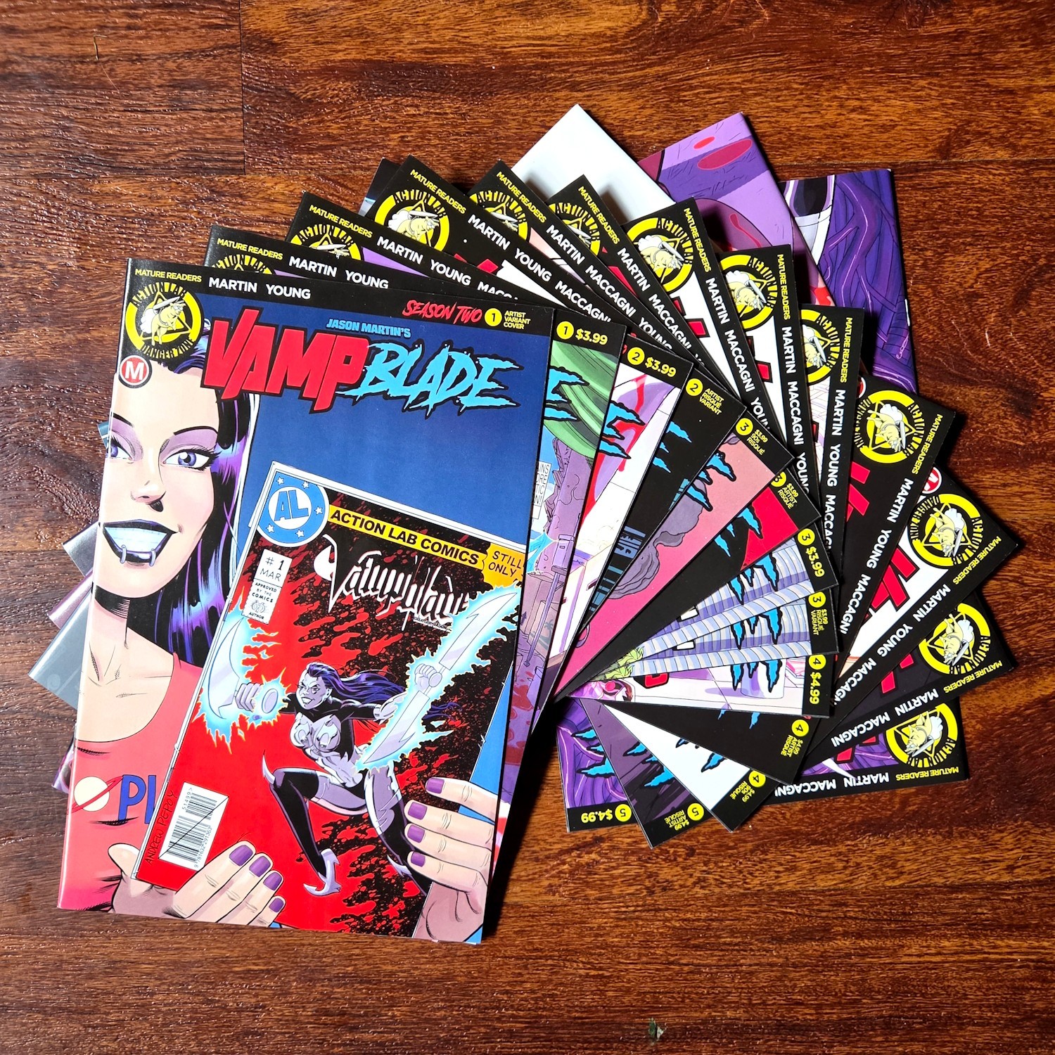 Vampblade Season 2 1-5 with variants 13 comic lot 1 2 3 4 5 ACTION LAB