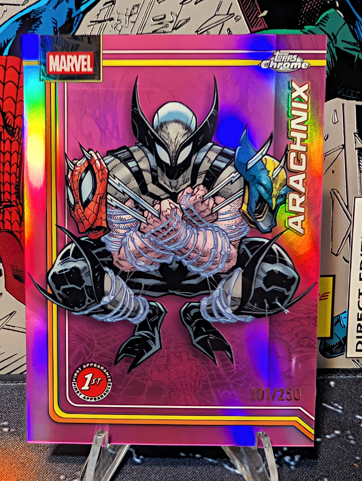 Topps Chrome Marvel Aragnix 1st Appearance Serial Numbered #101/250 Card