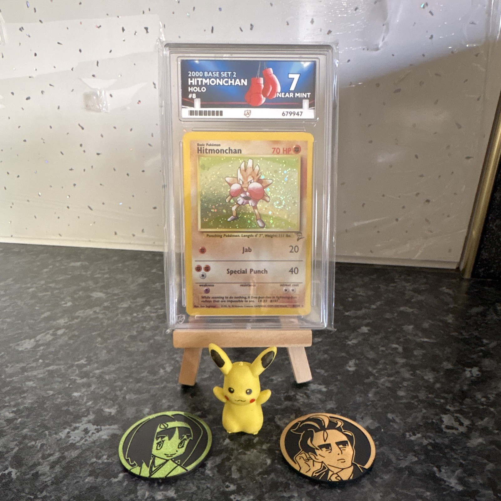 Hitmonchan 8/130 Holo Pokemon Card Base Set 2, 1999-2000 WOTC Ace 7 Hitmonchan 8/130 Holo Pokemon Card Base Set 2, 1999-2000 WOTC Ace 7