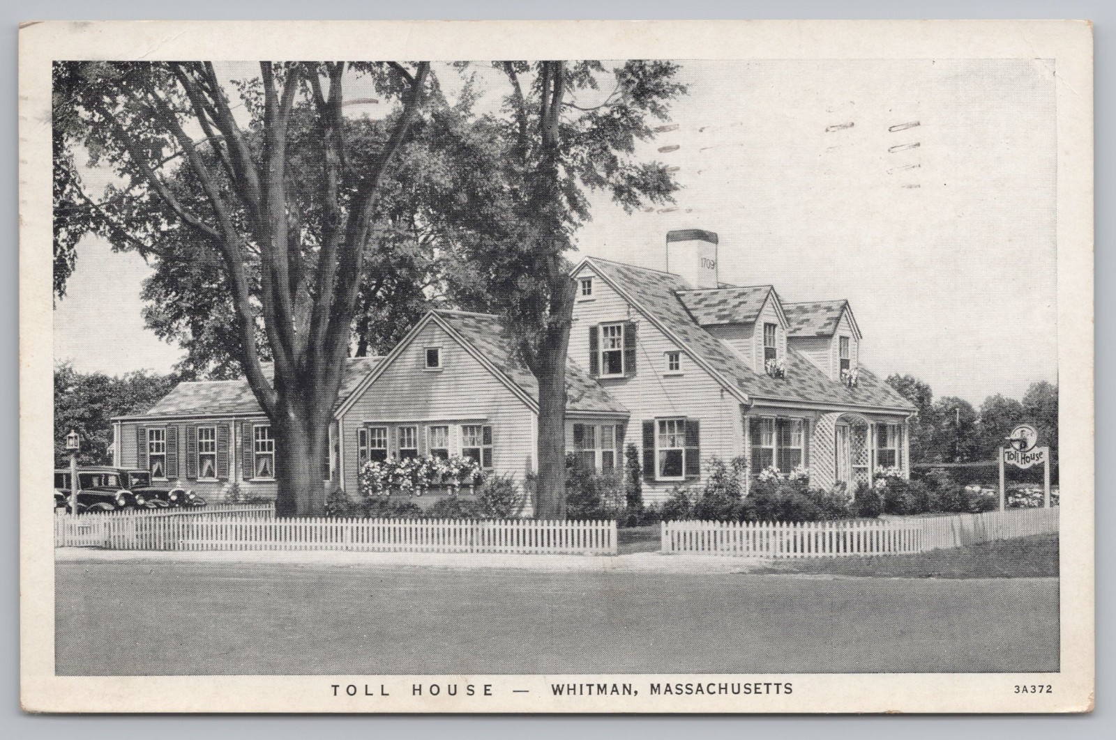 Toll House Whitman Massachusetts Postcard 1934 Historic Inn Vintage