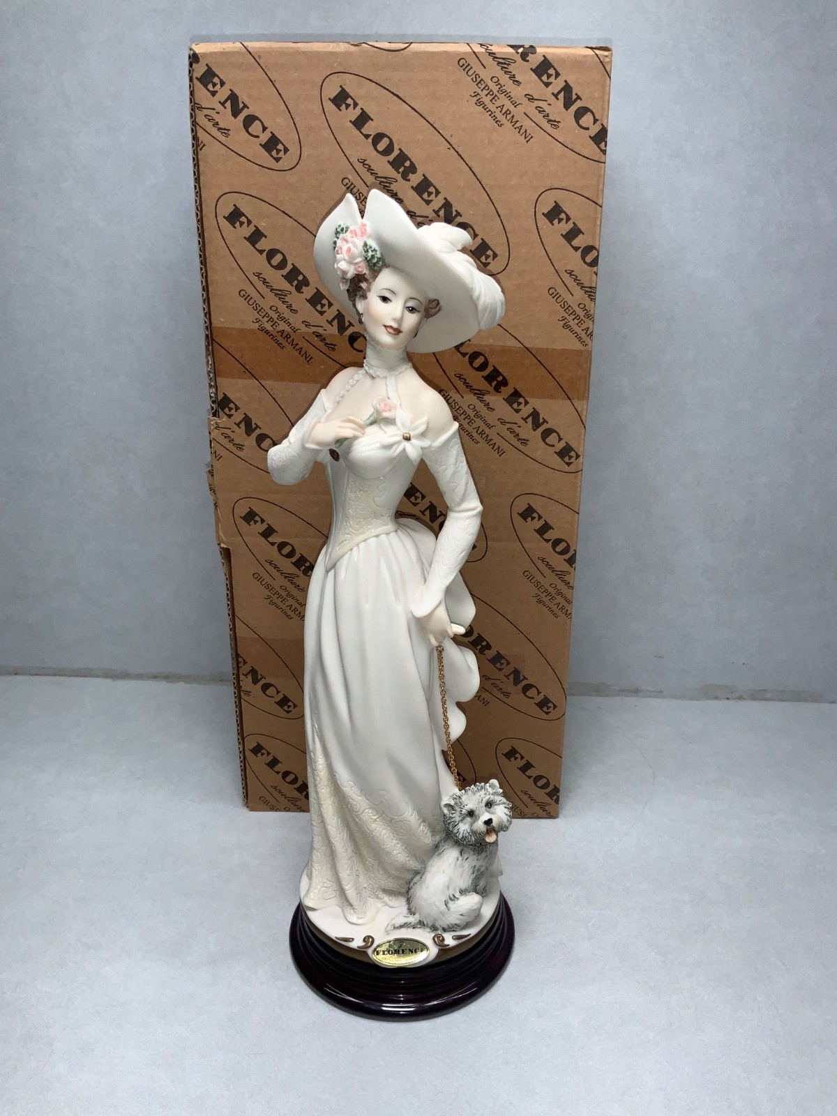 Florence Giuseppe Armani “Christine” With Dog 14” Figurine (0348F) 1995 W/Box