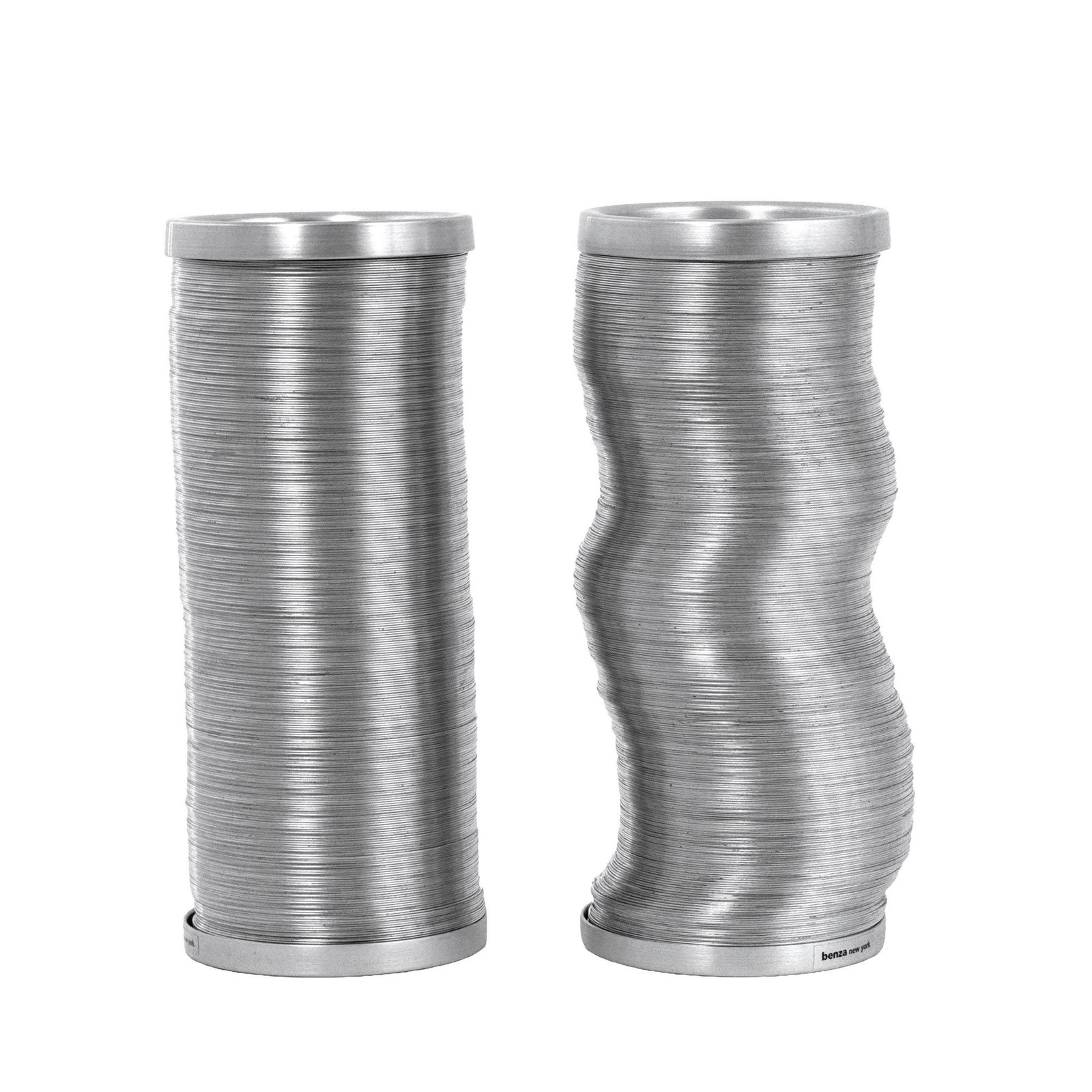 Vintage 1990s Benza Aluminum and Steel Mutant Vase by Giovanni Pellone MOMA Vintage 1990s Benza Aluminum and Steel Mutant Vase by Giovanni Pellone MOMA