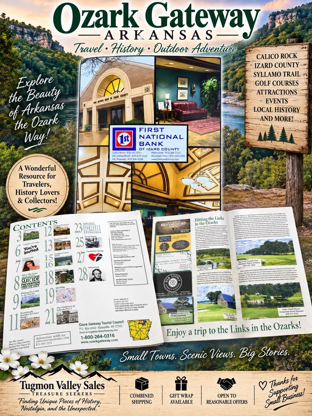 Ozark Gateway Arkansas Travel Magazine Calico Rock Tourism History Golf Guide