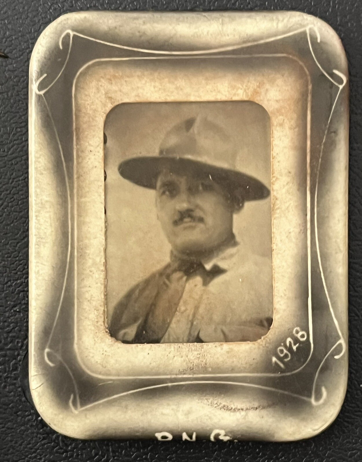 Vintage 1928 Pennsylvania National Guard Celluloid Mirror Real Photo Mt Gretna Vintage 1928 Pennsylvania National Guard Celluloid Mirror Real Photo Mt Gretna