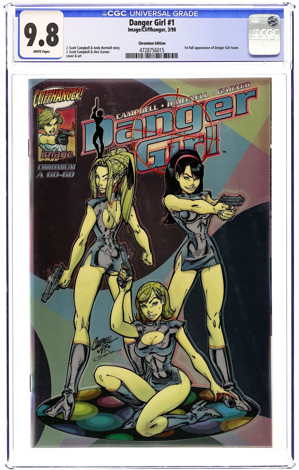 Danger Girl #1 Chrome A Go-Go Variant CGC 9.8 1998 4728756015