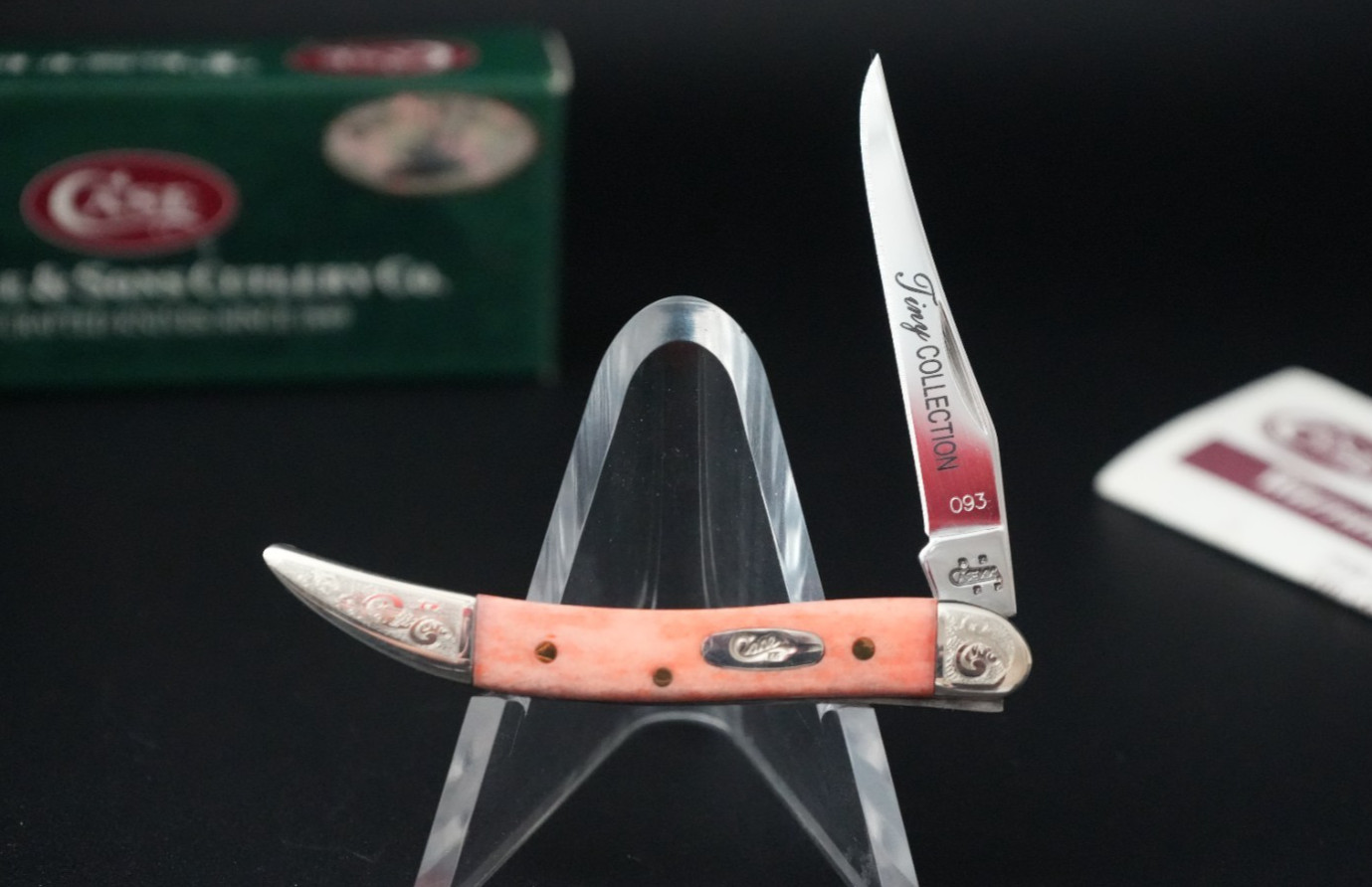 2006 Case XX Scrolled #'d PINK SALMON Bone Toothpick Knife *RARE 93/100* 7830N