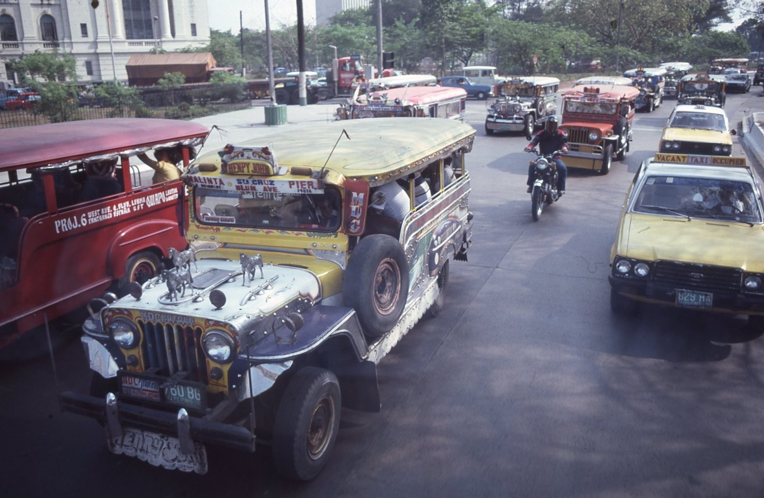 SL39 Slide 1980's Philippines Manila Jeepney Street Scene 506a SL39 Slide 1980's Philippines Manila Jeepney Street Scene 506a