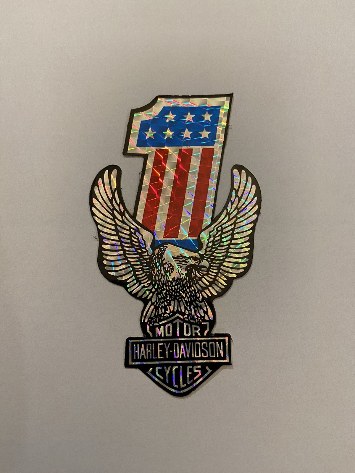 Vintage Harley Davidson Motorcycles - #1 Red White Blue Decal - 4” Chopper Decal Vintage Harley Davidson Motorcycles - #1 Red White Blue Decal - 4” Chopper Decal