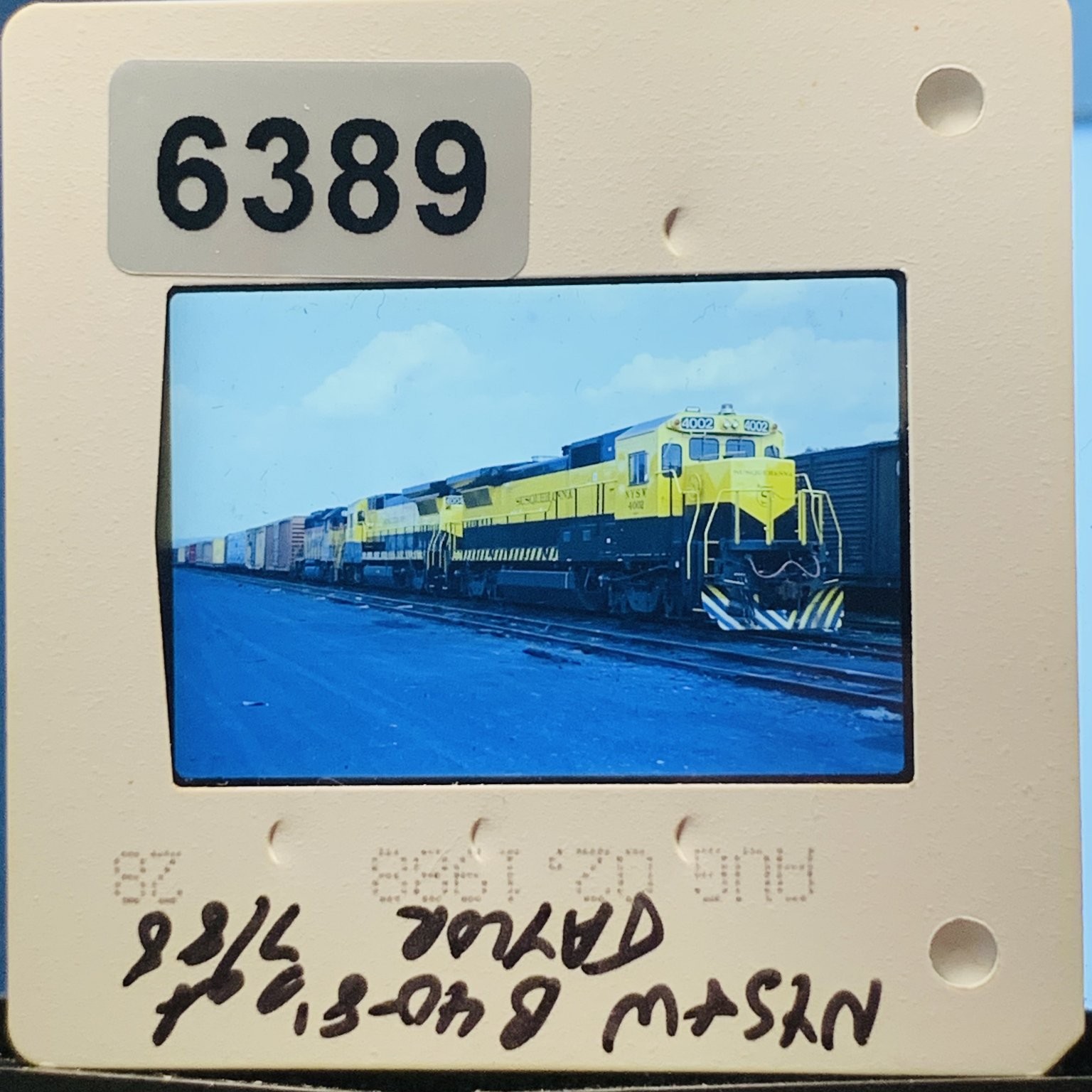 NYS&W 4002 Locomotive Train Slide 1988 New York Susquehanna Western RR NYS&W 4002 Locomotive Train Slide 1988 New York Susquehanna Western RR