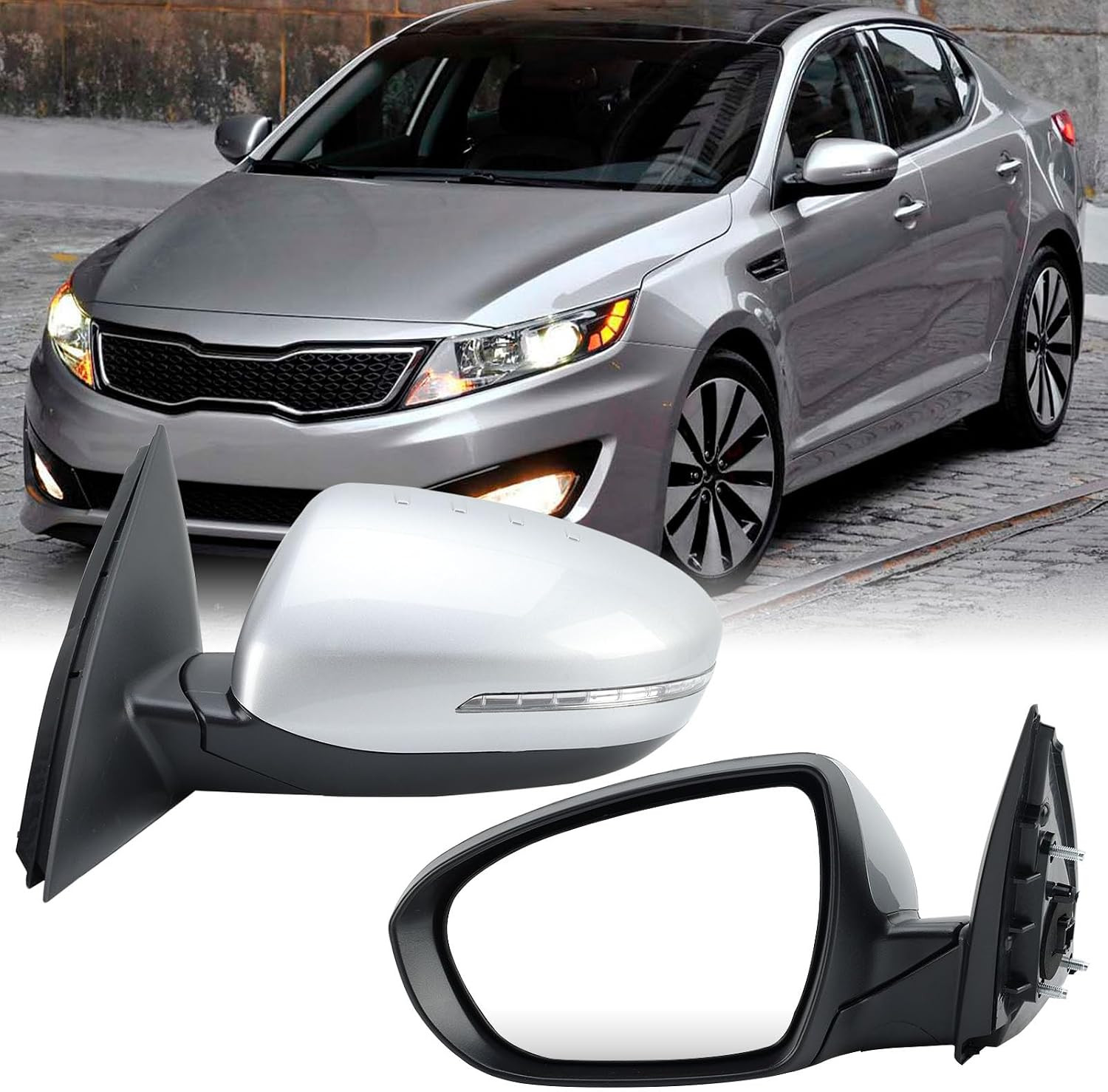 Driver Mirror Compatible with 2014 2015 Kia Optima Mirrors with Heated,Turn Sign
