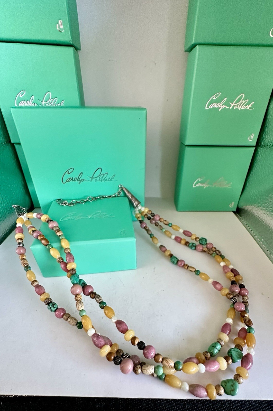 NEW American West Sterling Multi Gemstone Pastels Torsade Necklace, 17”-20” NEW American West Sterling Multi Gemstone Pastels Torsade Necklace, 17”-20”