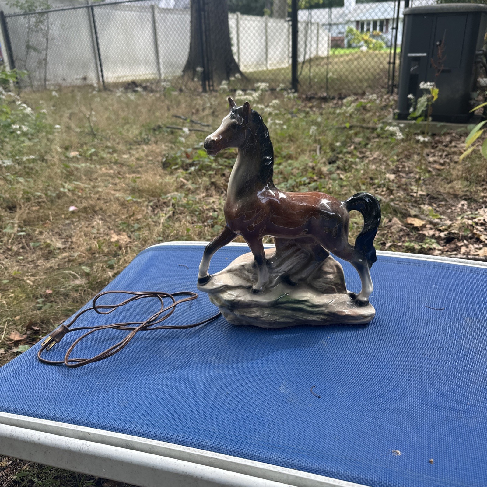 Vintage 1958 Lane & Co. Van Nuys Calif Ceramic Horse Stallion TV Lamp Vintage 1958 Lane & Co. Van Nuys Calif Ceramic Horse Stallion TV Lamp