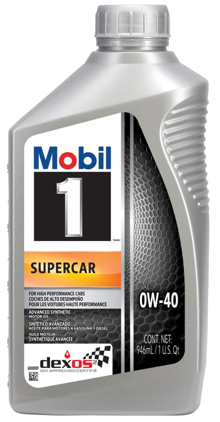 Mobil 1 Supercar Advanced Full Synthetic Motor Oil 0W-40, 6-Pack of 1 Quarts. Mobil 1 Supercar Advanced Full Synthetic Motor Oil 0W-40, 6-Pack of 1 Quarts.