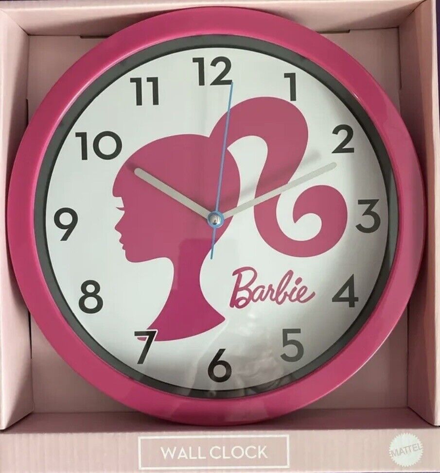 Barbie Silhouette 10” Posh Pink Wall Clock