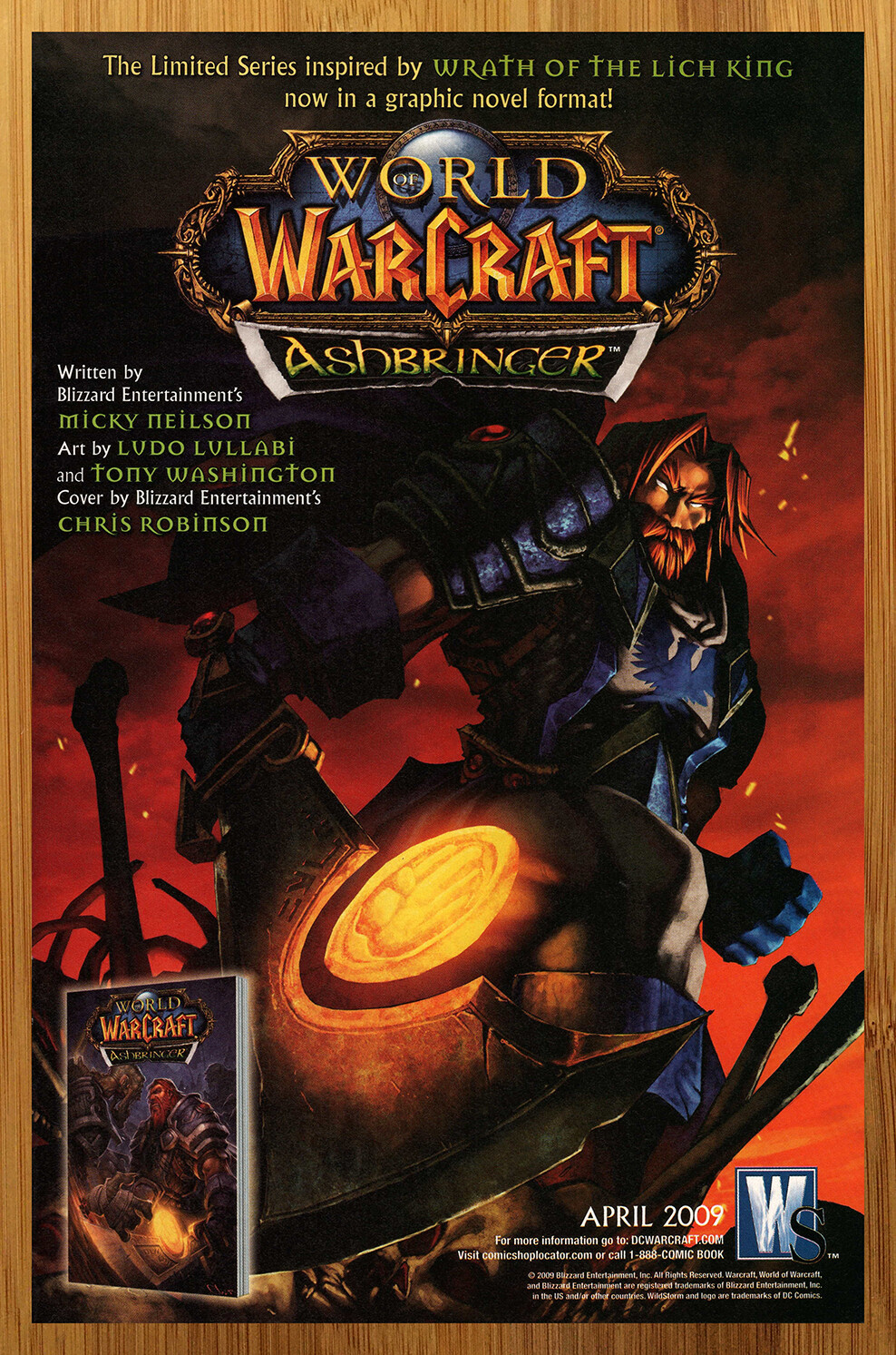 2009 World of Warcraft Ashbringer Book Print Ad/Poster Neilson Official Art Rare