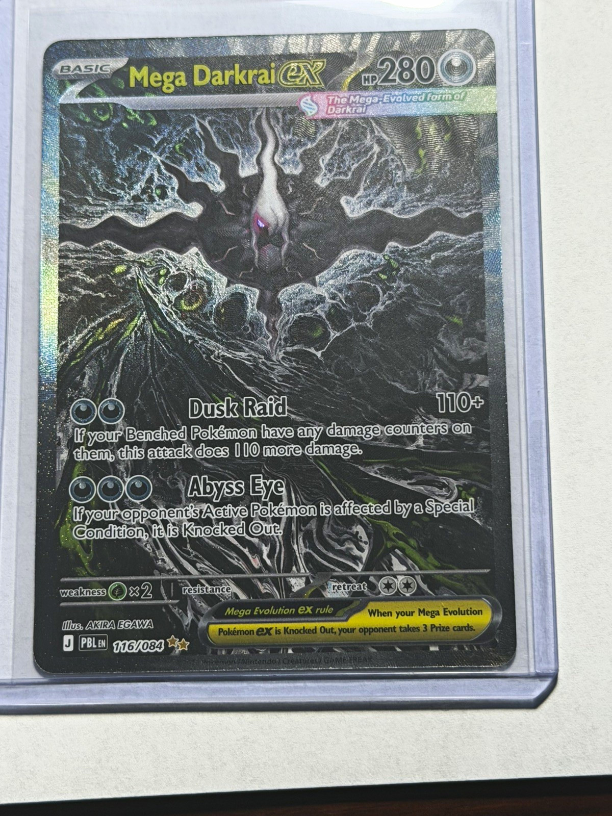 Mega Darkrai EX 116/084 ME05 Pitch Black English Holo Ultra Rare Mega Darkrai EX 116/084 ME05 Pitch Black English Holo Ultra Rare