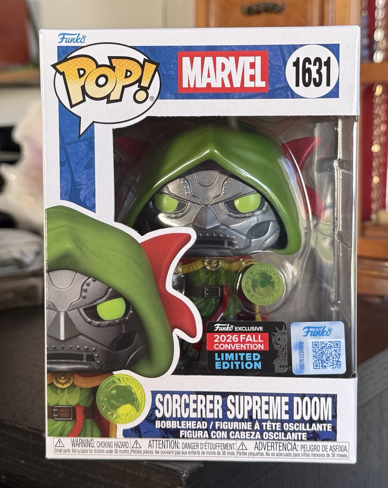 Funko Pop Marvel: SORCERER SUPREME DOOM #1631 NYCC 2026 Shared Exclusive Funko Pop Marvel: SORCERER SUPREME DOOM #1631 NYCC 2026 Shared Exclusive