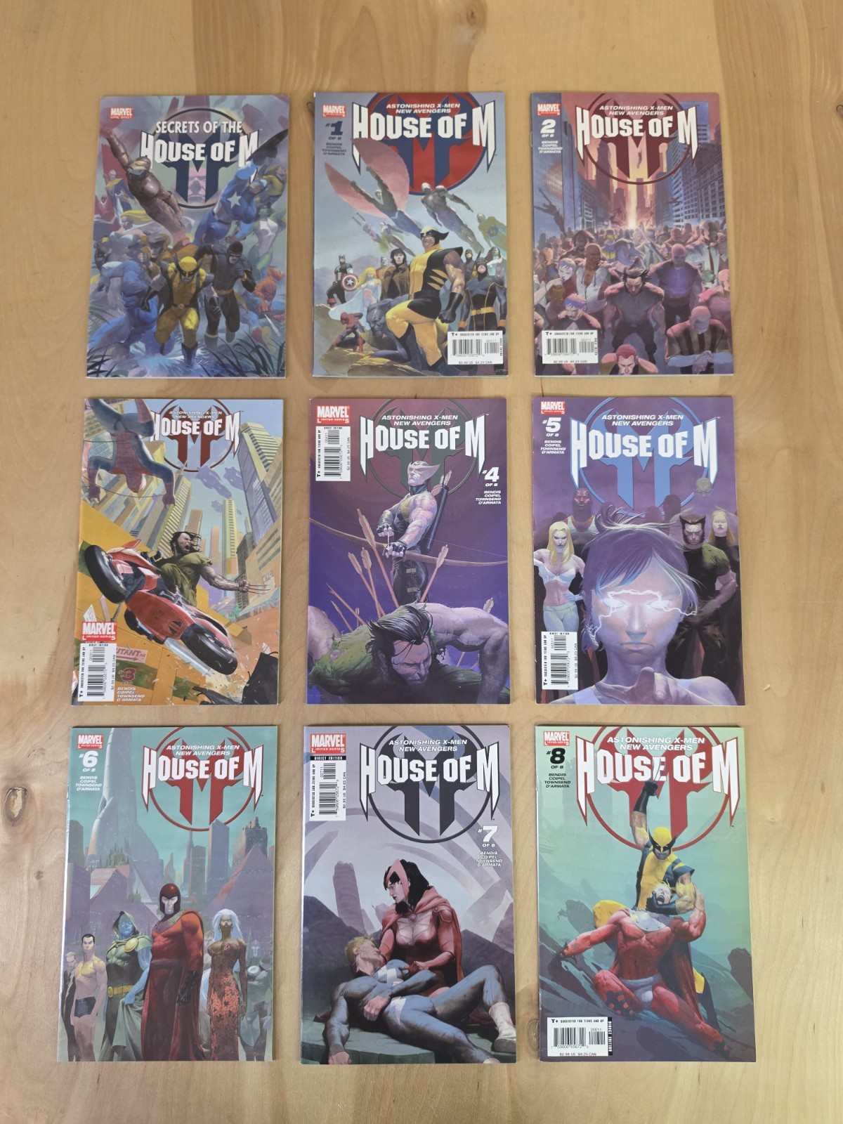 HOUSE OF M #1-8 Full Run 2005 Marvel Comics Complete Series Plus One Shot HOUSE OF M #1-8 Full Run 2005 Marvel Comics Complete Series Plus One Shot