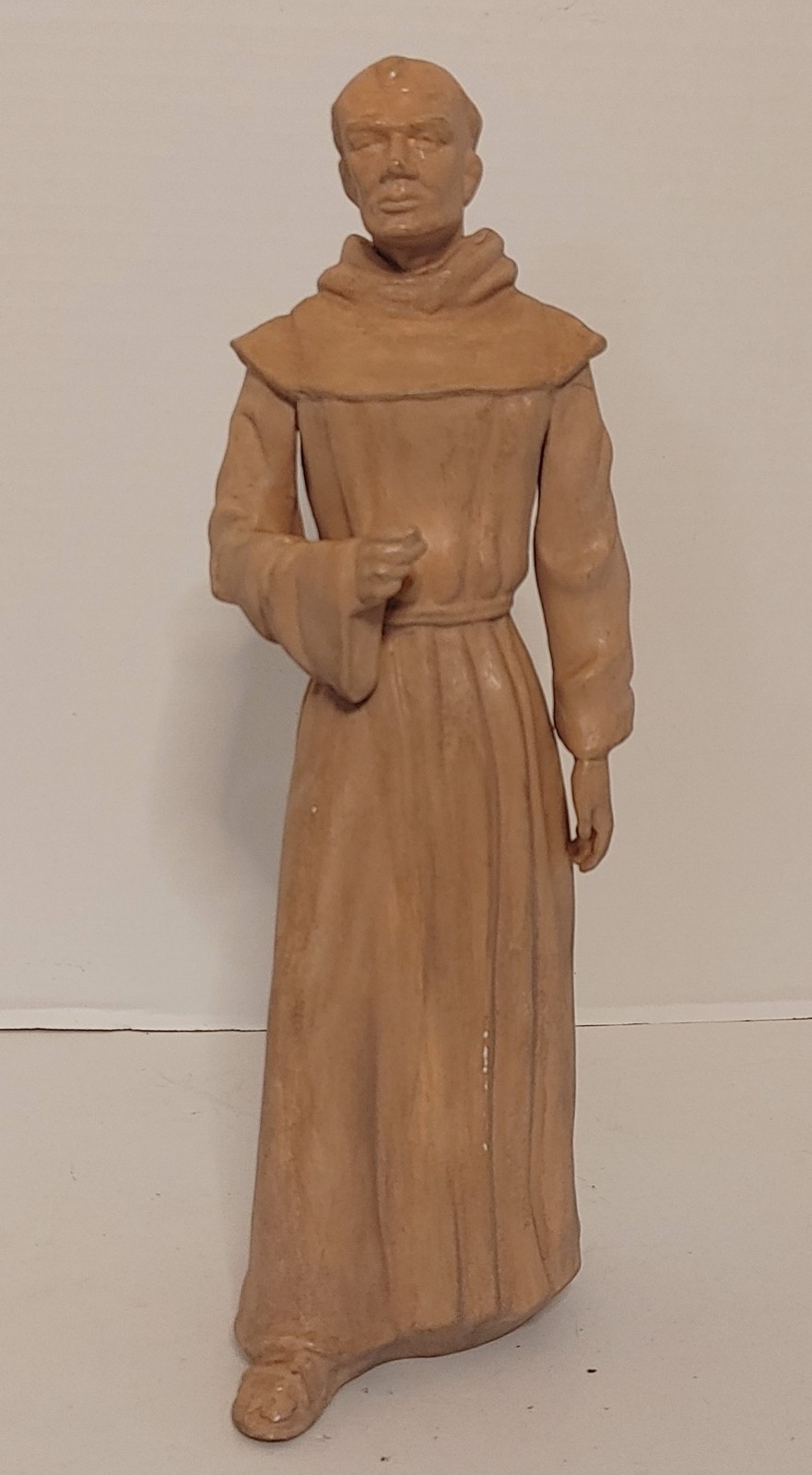 Vintage Chalkware Religious Statue c 1952 Franciscan Monk Friar 12\