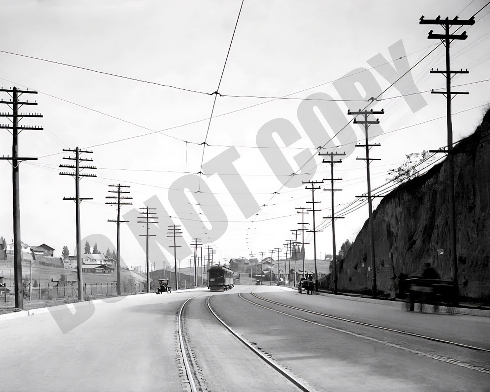 1912 Looking East On Sunset Boulevard Near Occidental Los Angeles 8x10 Photo