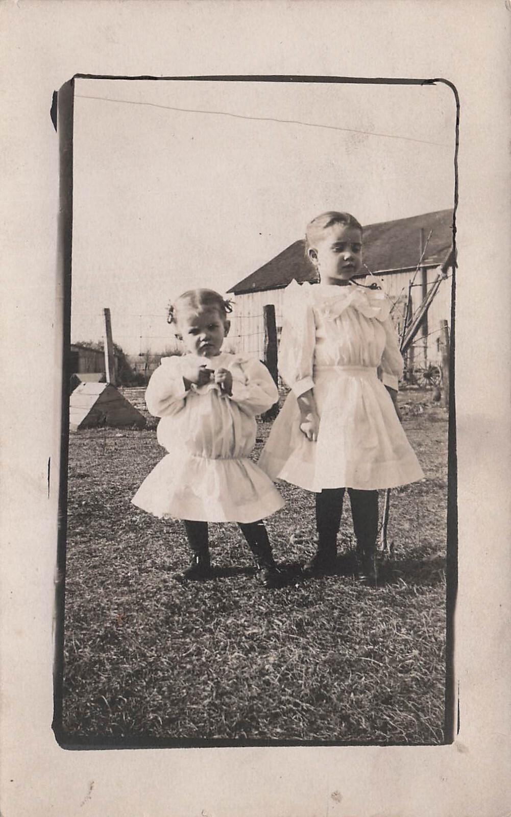 RPPC Children Girls Ansonia to Bradford Ohio Nick Coats Photo Postcard F45