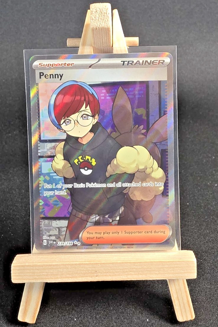 Pokemon Penny 239/198 Scarlet & Violet Base SV1 Full Art Ultra Rare