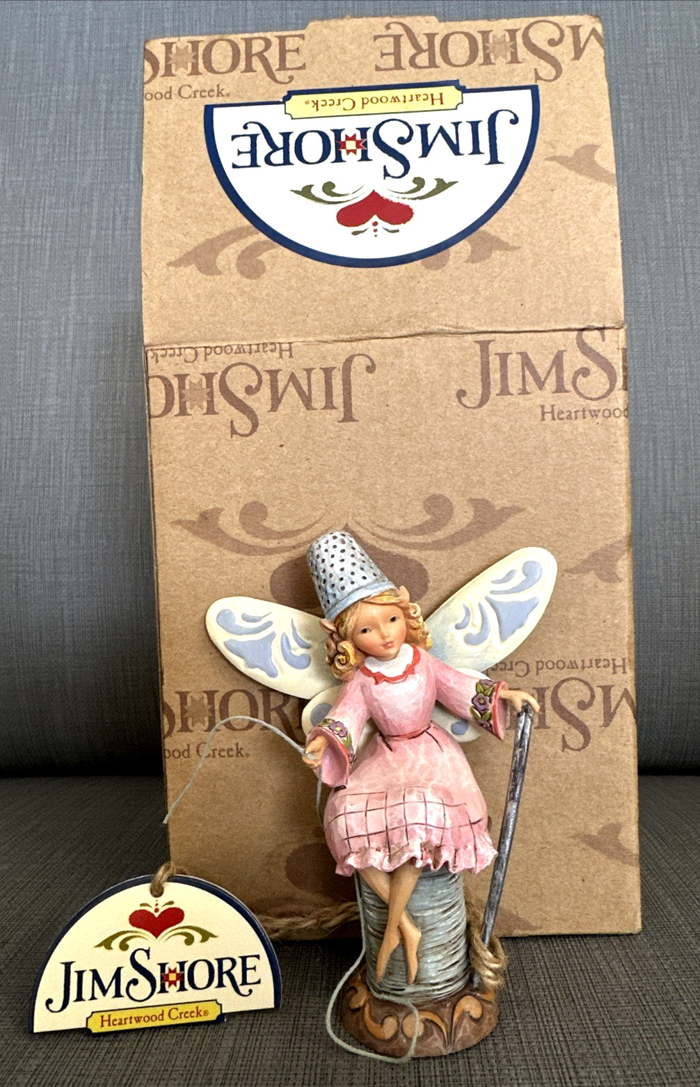 Jim Shore Heartwood Creek We All Needle a Little Love 4014978 Fairy Retired Mint