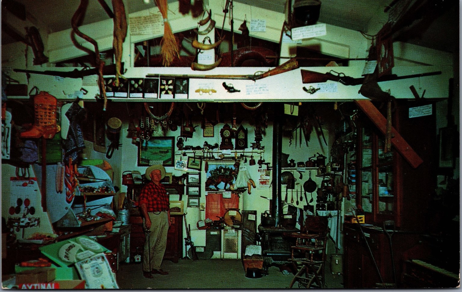 Famous Sod House Interior Colby Kansas Pioneer Museum Chrome Postcard
