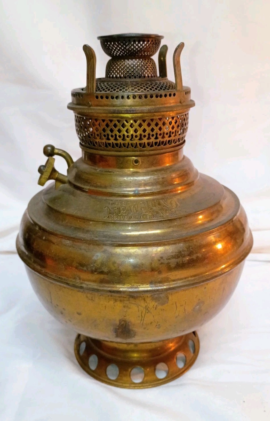 Antique Edward Miller Brass Juno Country Store Hanging Lamp 1890\'s - Works Antique Edward Miller Brass Juno Country Store Hanging Lamp 1890\'s - Works