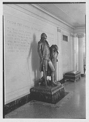 Syracuse New York 1939 Syracuse University Maxwell School Entrance Lobby Statue