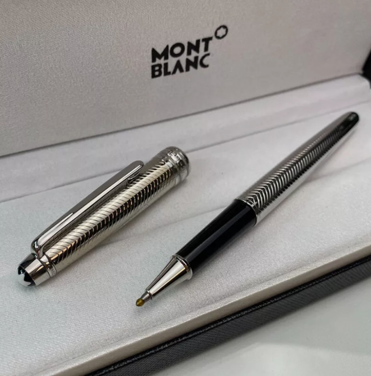 Montblanc Meisterstück Classique 163 Rollerball Pen Silver Trim New Gift Box
