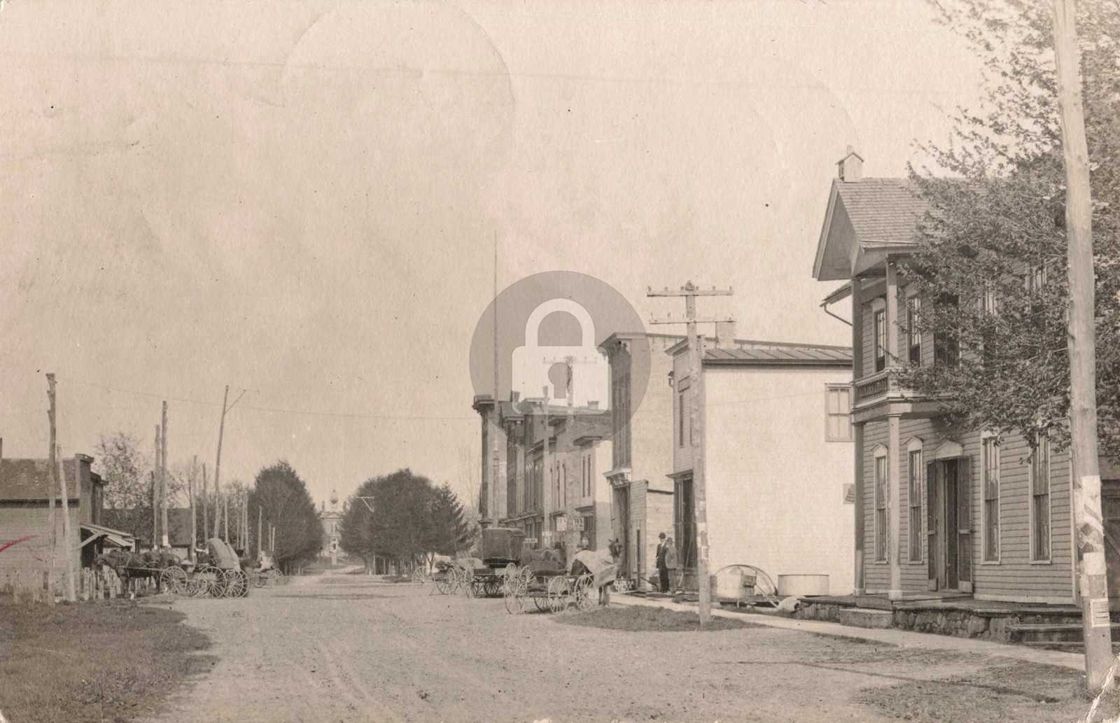 Street View Hanover MI Michigan 1907 RPPC Photo Postcard COPY Street View Hanover MI Michigan 1907 RPPC Photo Postcard COPY