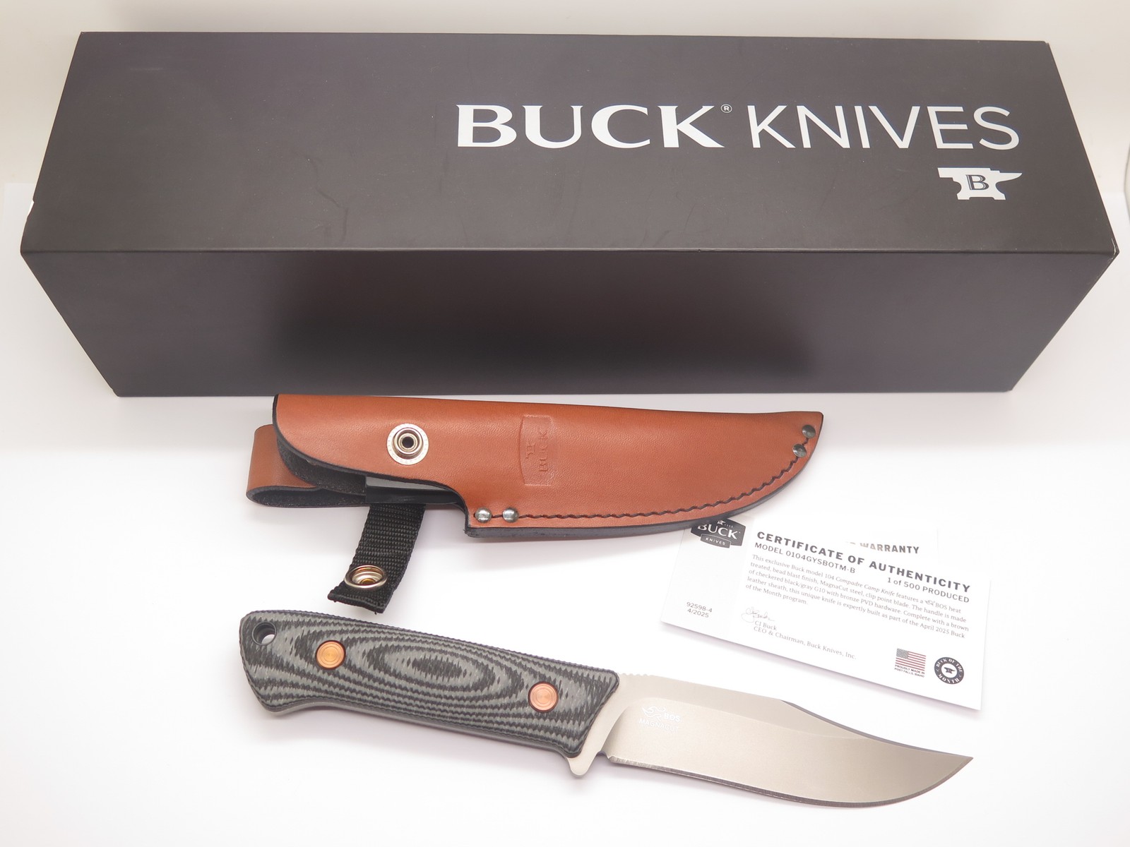2025 Buck 104 BOTM Compadre Magnacut Fixed Blade Hunting Camping Knife 2025 Buck 104 BOTM Compadre Magnacut Fixed Blade Hunting Camping Knife