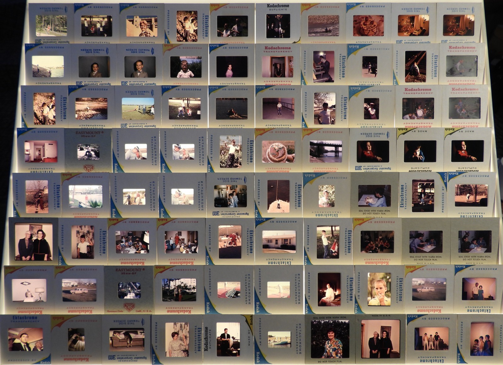 #10 Lot 80 Vtg 1960s Color Photo SLIDES American Family Home Life Men Women Kids
