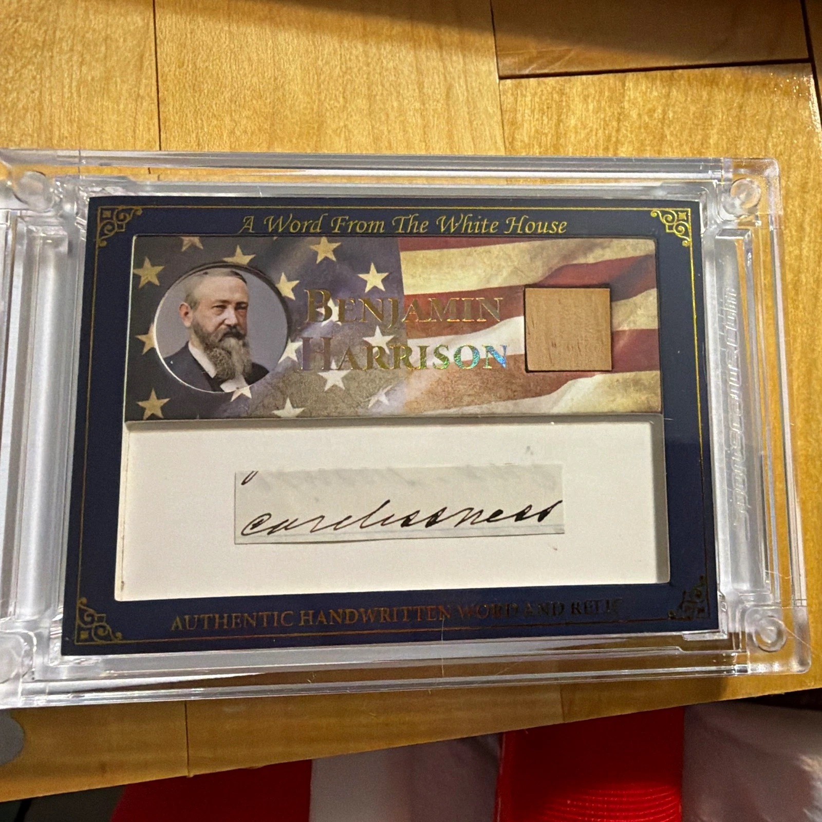2025 A Word From POTUS Benjamin Harrison Handwriting and WH Relic WRBH23 14/47