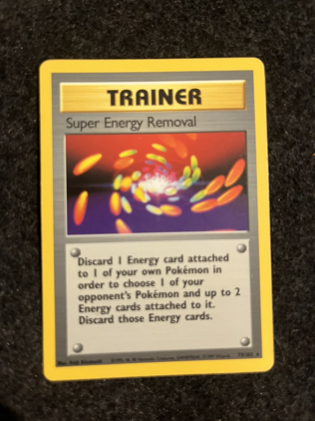 Pokémon TCG Super Energy Removal 79/102 Base Set Rare Trainer Card Wotc