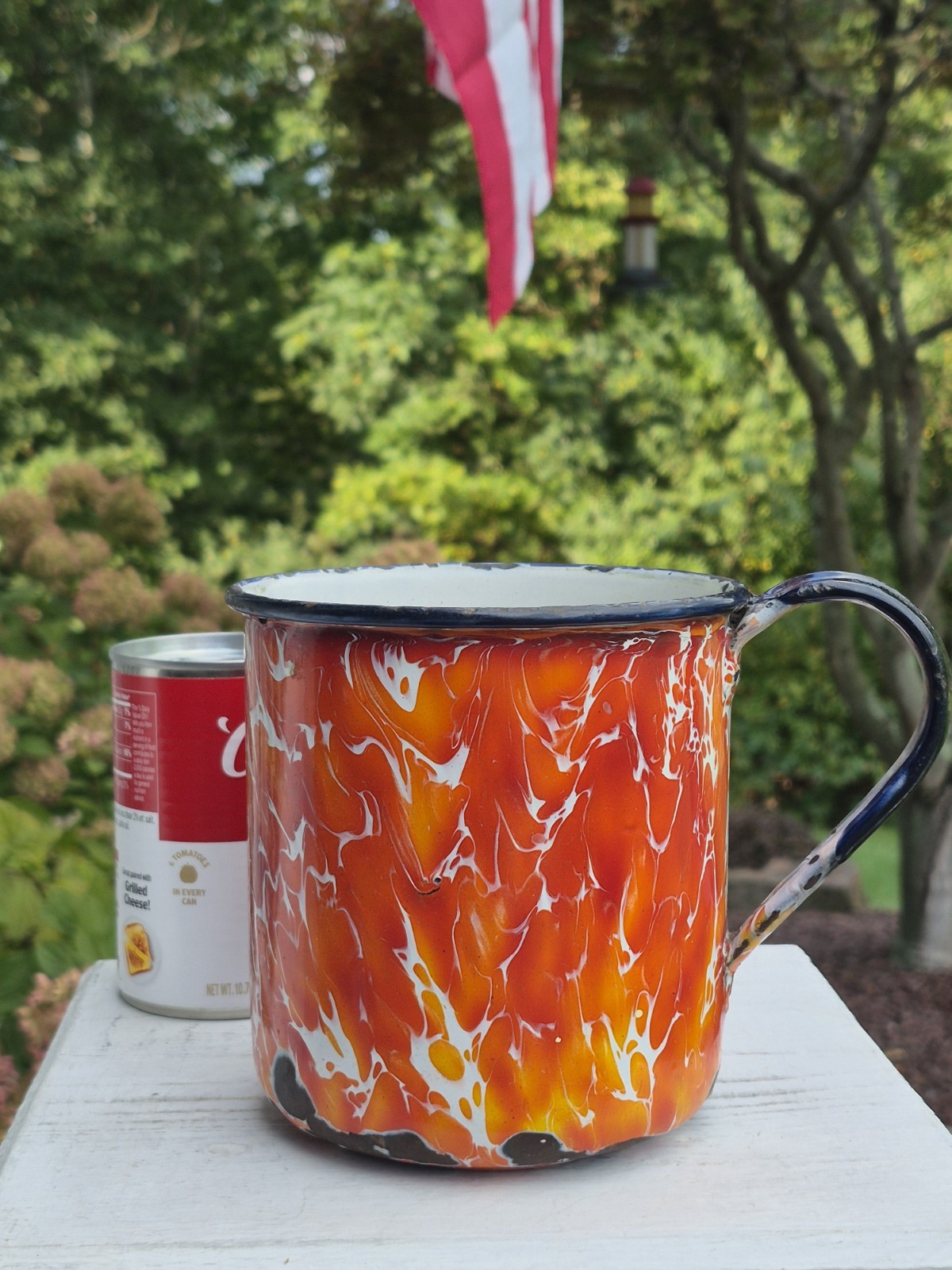 SUPER RARE Antique RED & WHITE Swirl 5